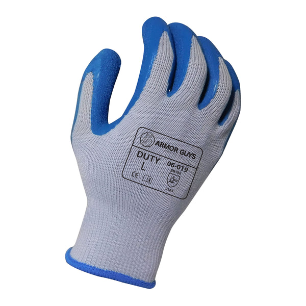 Armor Guys Duty Blue Crinkle Latex Palm Coated Gloves