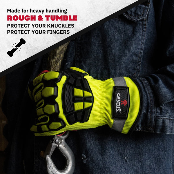 Cestusline Deep III Pro Skid-X PVC Palm Safety Gloves