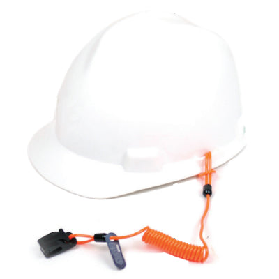 Guardian Orange Coil Metal Crimp Hard Hat Tether