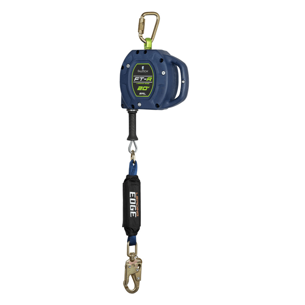 FallTech FT-R Class 2 Leading Edge SRL with 20' Galvanized Steel Cable - Black & Blue | FT721520LE