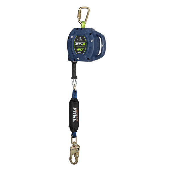 FallTech FT-R Class 2 Leading Edge SRL with 20' Galvanized Steel Cable - Black & Blue | FT721520LE