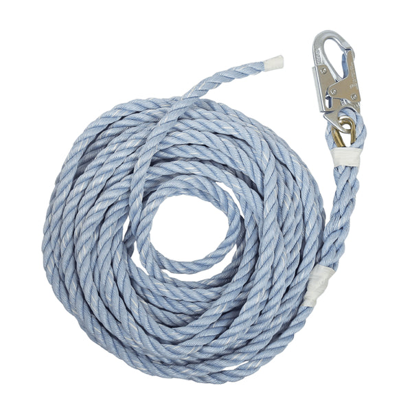 FallTech 50' Construction Grage 5/8" Vertical Lifeline with Taped End