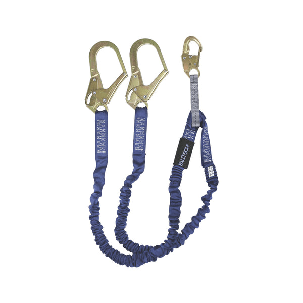 FallTech 4.5' to 6' ElasTech Double-Leg Lanyard with Steel Connectors - FT8240Y3