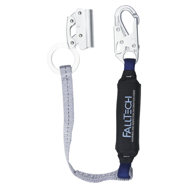 FallTech Manual Rope Adjuster Energy Absorbing Lanyard for 5/8" Lifeline