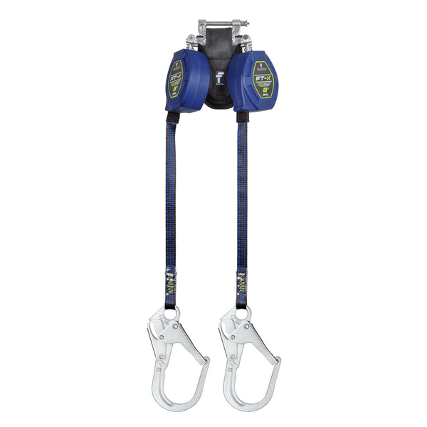 FallTech 8' EdgeCore Leading Edge Twin-Leg SRL with Steel Rebar Hooks - FT84108TP3
