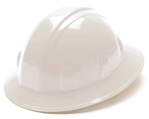 Pyramex Full Brim White Hard Hat - HP26110