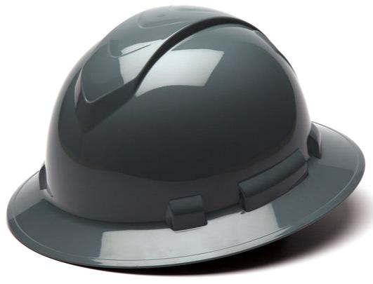 Pyramex Slate Gray Ridgeline Full Brim 4 Point Ratchet Suspension Hat - HP54113