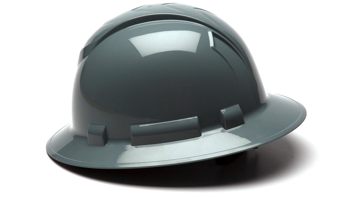 Pyramex Slate Gray Ridgeline Full Brim 4 Point Ratchet Suspension Hat - HP54113