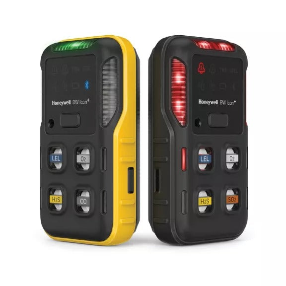 BW Technologies H2S, CO, O2, LEL, SO2 Multi Gas Detector, Yellow - ICON-Y-H