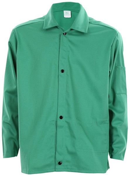 MCR Safety 9 oz Cotton Welding Jacket - Green Finish