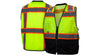 Pyramex Hi-Visibility Lime Safety Vest with Black Bottom - RVZ4410BM