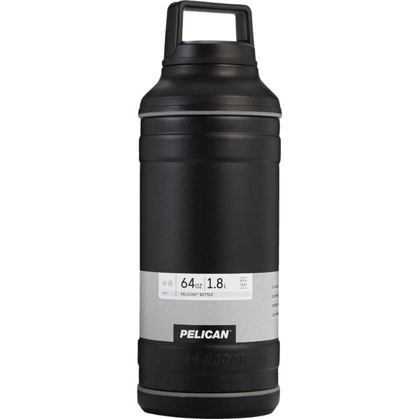 Pelican 64 oz Stainless Steel Travel Bottle - Black