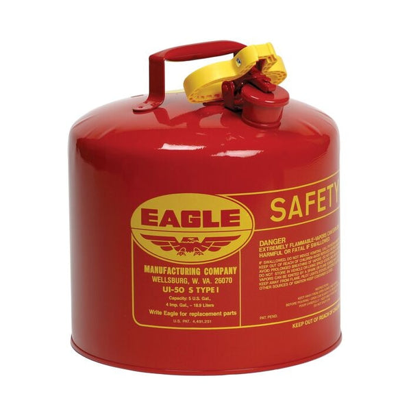 Eagle Type I Steel Safety Can for Flammables, Red - UI50S