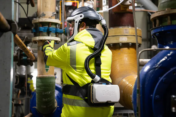 Drager X-Plore 8500 PAPR Complete Set w/ ANSI Helmet & HE Particulate Filters